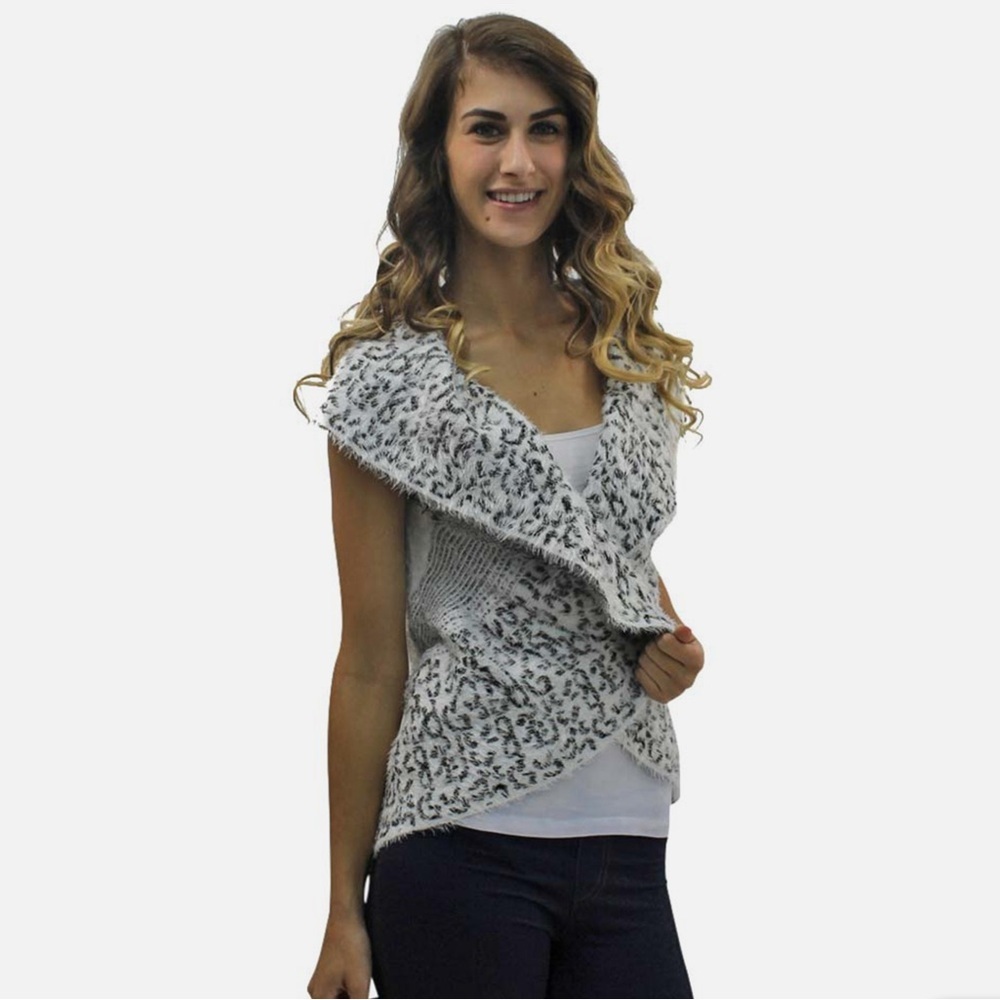 Jon & Anna Black and White Patterned Sweater Vest